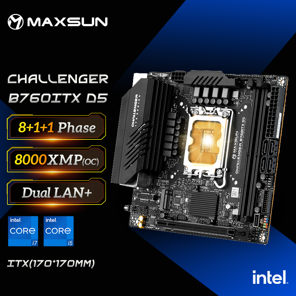 Ddr5 64Gb - MAXSUN Game Motherboard B760ITX D5 unterstützt